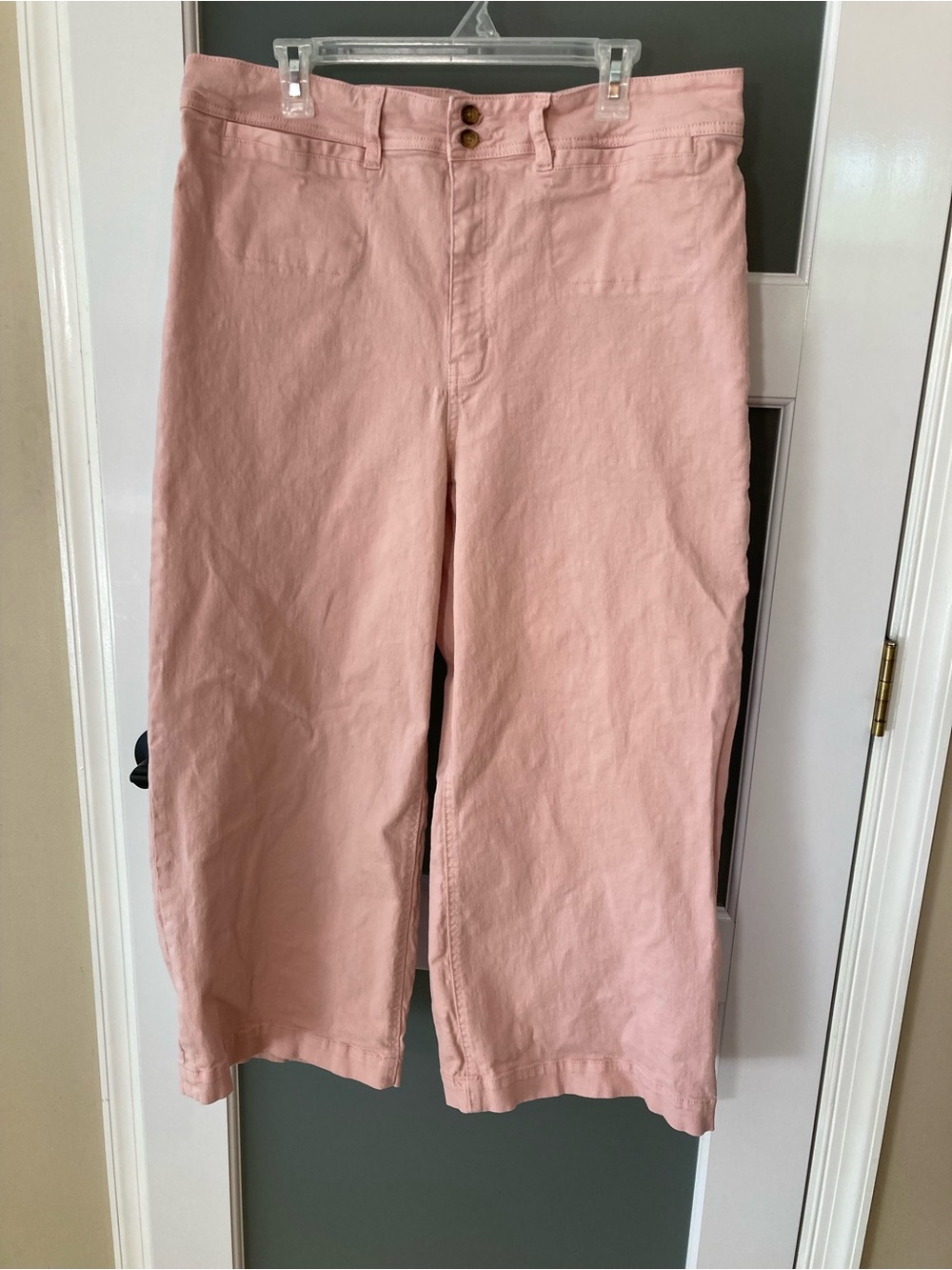 TGLA Crop Wide Leg Pants - size XL - Light pink